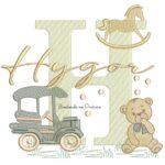 Matriz de Bordado Nome Hygor Brinquedos de Infância