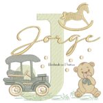 Matriz de Bordado Nome Jorge Brinquedos de Infância
