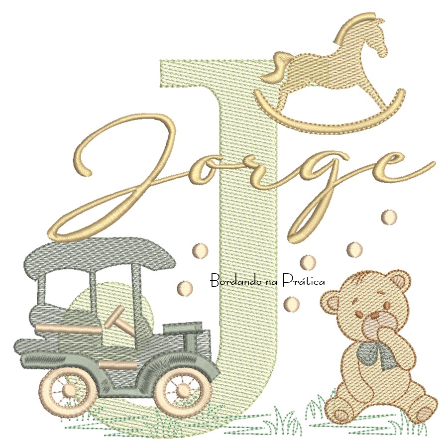 Matriz de Bordado Nome Jorge Brinquedos de Infância Matriz de Bordado Nome Jorge Brinquedos de Infância