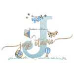 Matriz de Bordado Nome José Otávio com Brinquedos