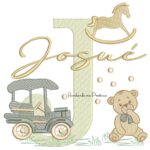 Matriz de Bordado Nome Josué Brinquedos de Infância