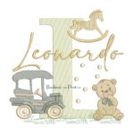 Matriz de Bordado Nome Leonardo Brinquedos de Infância