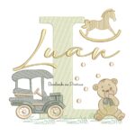 Matriz de Bordado Nome Luan Brinquedos de Infância