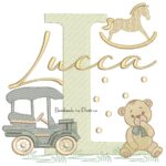 Matriz de Bordado Nome Lucca Brinquedos de Infância