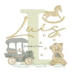 Matriz de Bordado Nome Luís Brinquedos de Infância