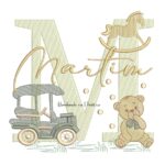 Matriz de Bordado Nome Martim Brinquedos de Infância
