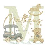 Matriz de Bordado Nome Matheus Brinquedos de Infância