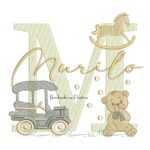 Matriz de Bordado Nome Murilo Brinquedos de Infância