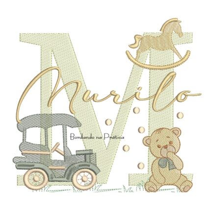Matriz de Bordado Nome Murilo Brinquedos de Infância