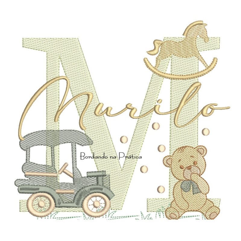 Matriz de Bordado Nome Murilo Brinquedos de Infância