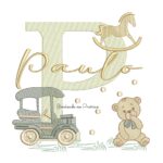 Matriz de Bordado Nome Paulo Brinquedos de Infância