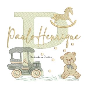 Matriz de Bordado Nome Paulo Henrique Brinquedos de Infância