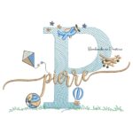 Matriz de Bordado Nome Pierre com Brinquedos