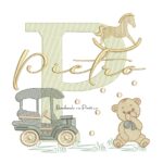 Matriz de Bordado Nome Pietro Brinquedos de Infância