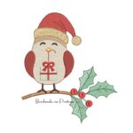 Matriz de Bordado - Passarinho com Presente no Galho BP