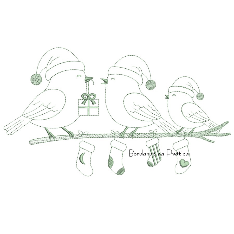 Matriz de Bordado - Passarinho contornos BP Matriz de Bordado - Passarinho contornos BP