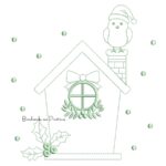 Matriz de Bordado - Passarinho na Casinha Contorno BP