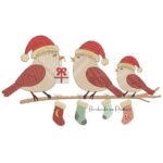 Matriz de Bordado - Passarinhos no Galho Natal BP