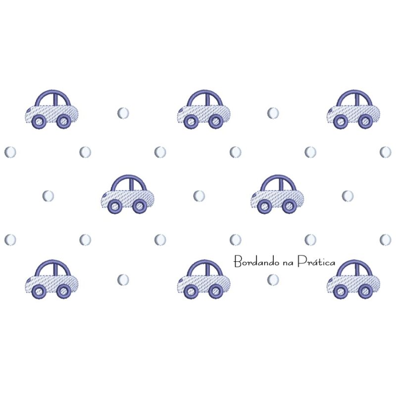 Matriz de Bordado - Poá com Carrinho