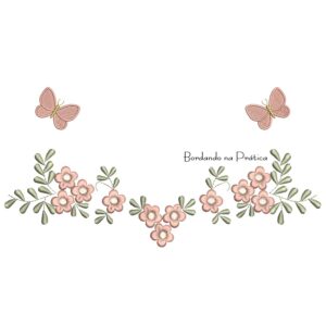 Matriz de Bordado - Raminho Borboleta BP