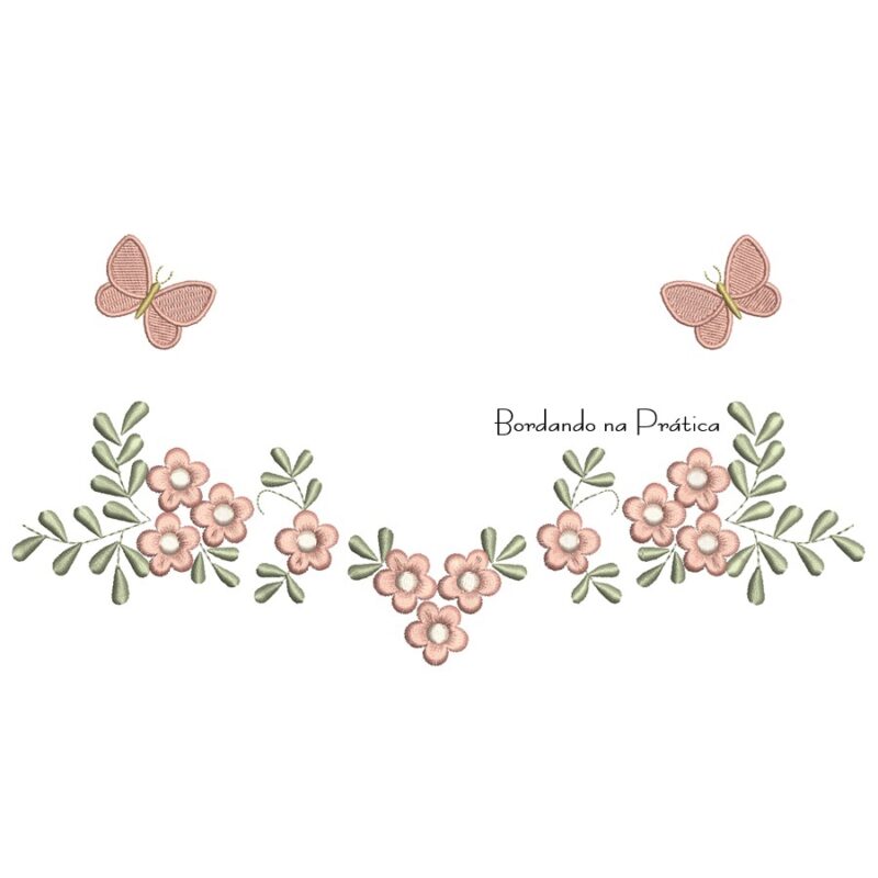 Matriz de Bordado - Raminho Borboleta BP