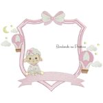 Matriz de Bordado Brasão Ovelhinha Soneca