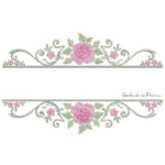 Matriz de Bordado Moldura Arabesco Entremeio Colorido Toalha