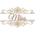 Matriz de Bordado Moldura Floral Mãos Toalha