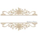 Matriz de Bordado Moldura Floral Toalha
