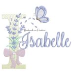Matriz de Bordado Nome Isabelle Lavanda com Laço