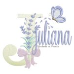 Matriz de Bordado Nome Juliana Lavanda com Laço