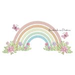 Matriz de Bordado - Arco-Íris Floral