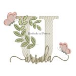 Matriz de Bordado - Nome Úrsula Folhas e Borboletas