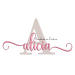 Matriz de Bordado - Nome Alicia Sobreposto