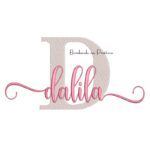 Matriz de Bordado - Nome Dalila Sobreposto