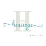 Matriz de bordado Henrique para bordar nome sobreposto com letra H atrás Bordando na pratica