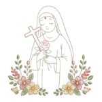 Matriz de Bordado - Santa Rita de Cássia