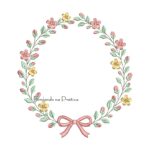 Matriz de Bordado - Moldura Flores