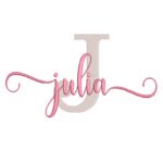 Matriz de Bordado - Nome Julia Sobreposto