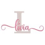 Matriz de Bordado - Nome Lívia Sobreposto