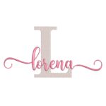 Matriz de Bordado - Nome Lorena Sobreposto